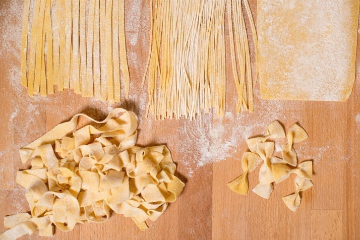 homemade pasta with kitchen aid