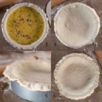 steps in making pizza rustica, a rustic Italian pizza